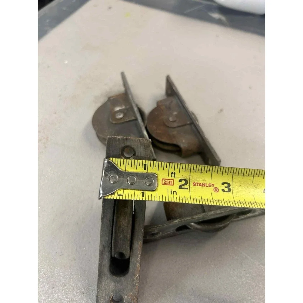 Lot Of 2 vintage victorian window weight pulleys